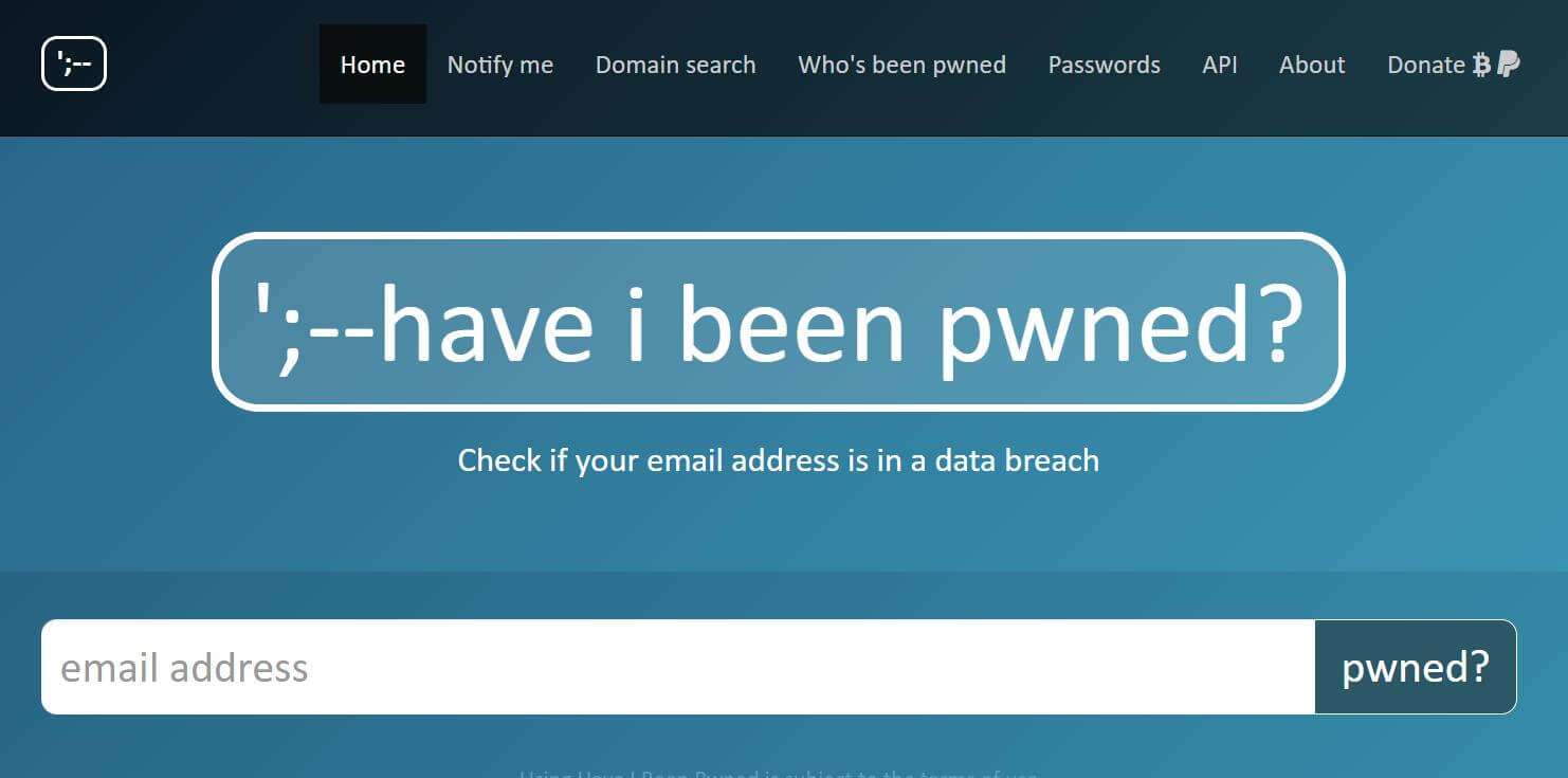 Have I Been Pwned