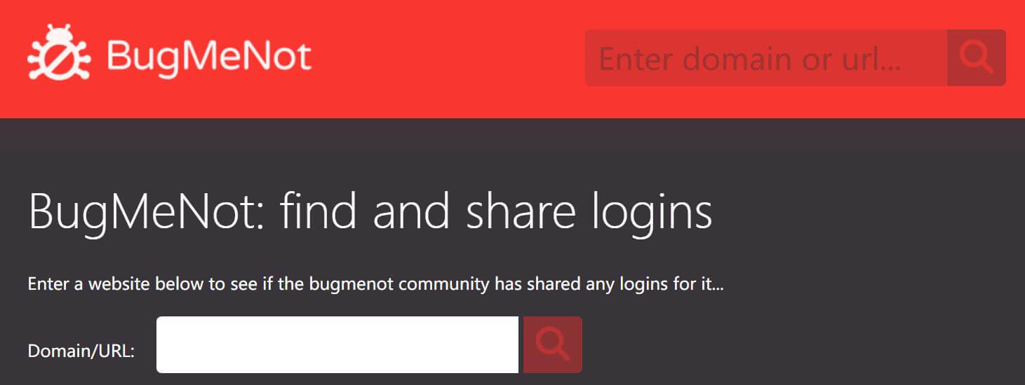 BugMeNot